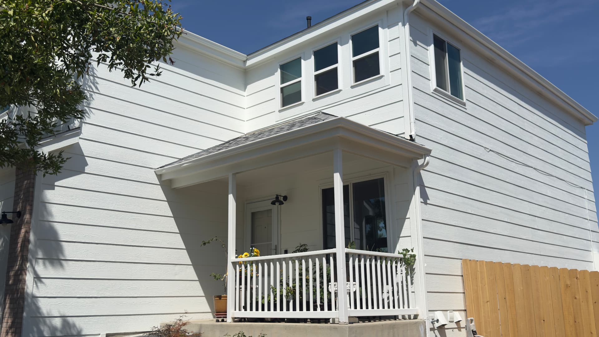 White Exterior & Porch